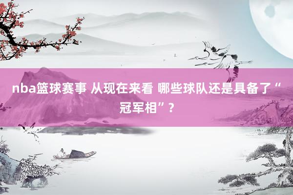 nba篮球赛事 从现在来看 哪些球队还是具备了“冠军相”？