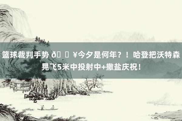 篮球裁判手势 💥今夕是何年？！哈登把沃特森晃飞5米中投射中+撒盐庆祝！