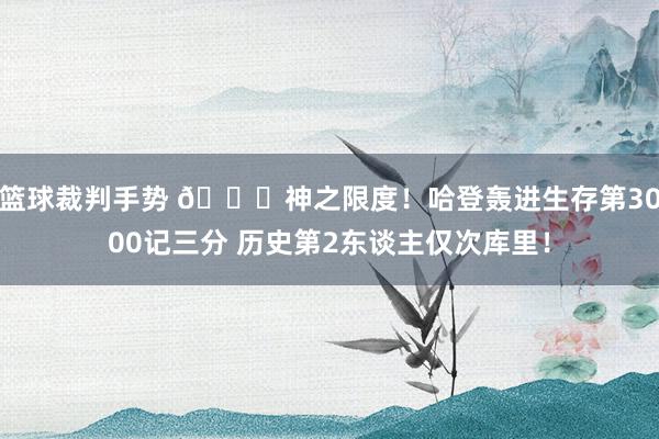 篮球裁判手势 😀神之限度！哈登轰进生存第3000记三分 历史第2东谈主仅次库里！