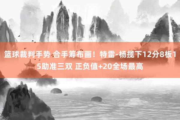 篮球裁判手势 合手筹布画！特雷-杨揽下12分8板15助准三双 正负值+20全场最高