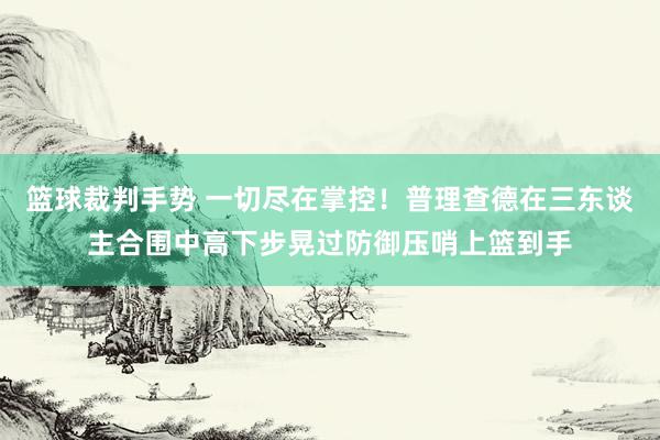 篮球裁判手势 一切尽在掌控！普理查德在三东谈主合围中高下步晃过防御压哨上篮到手